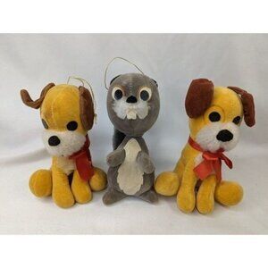 Animal Fair Pet Dog Squirrel Plush Lot 5 Inch Vintage Stuffed Animal Toy